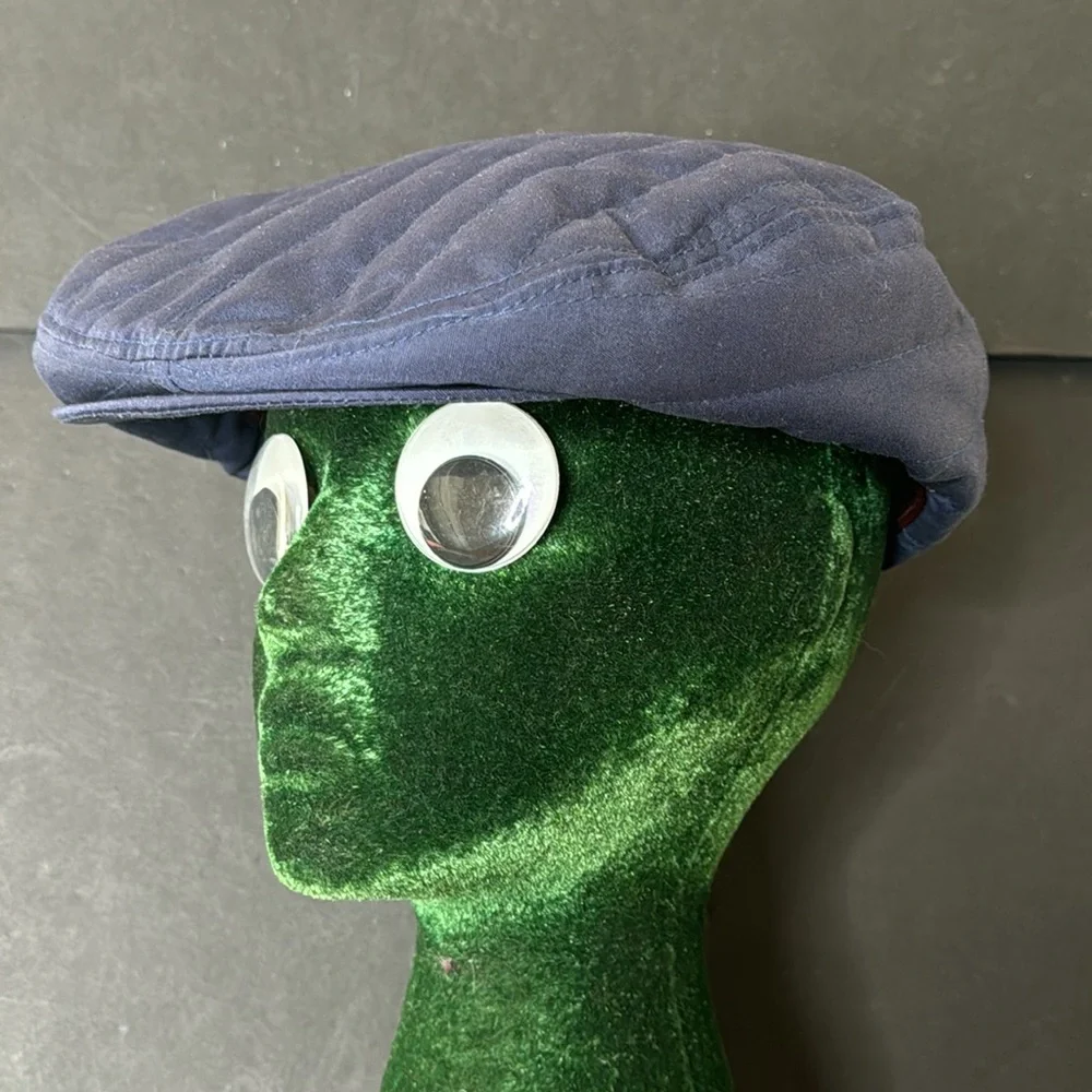 Vintage McGregor Blue Quilted Newsboy Cap - Picture 15 of 16